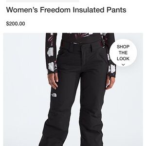The North Face Women's Black Freedom Insulated snow Pants - XL TALL